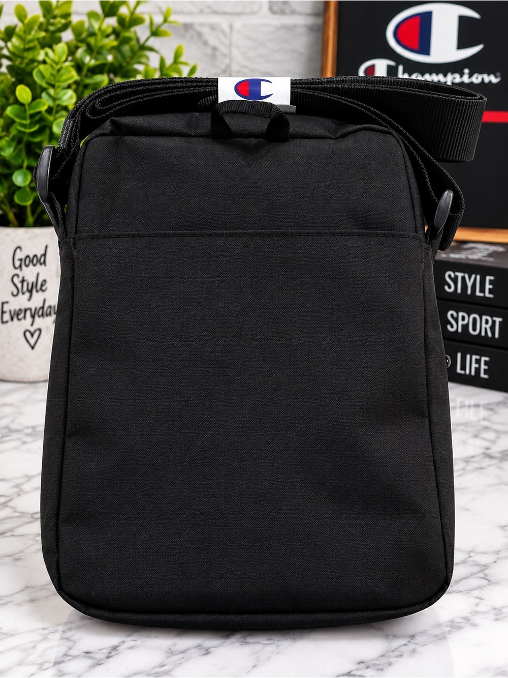 Champion Black Crossbody Bag for- Compact Everyday Carry - Picture 2 of 7